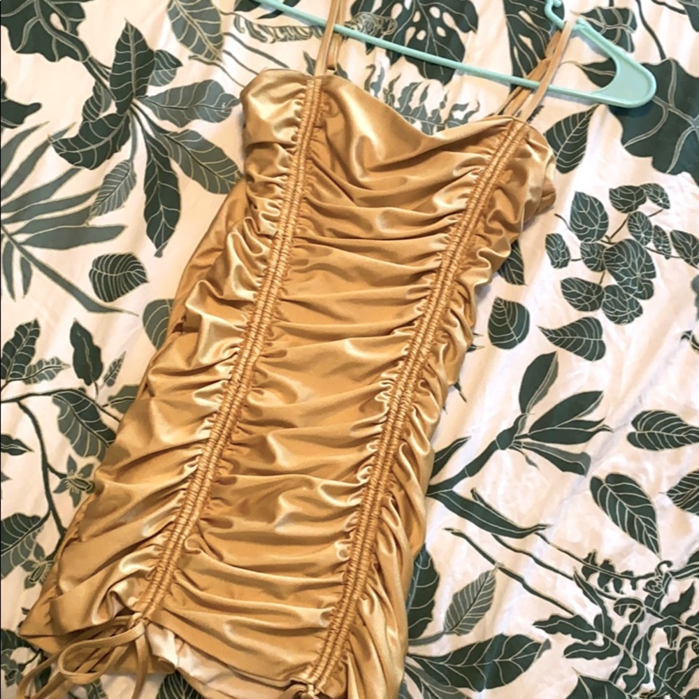 Gold Mini Dress